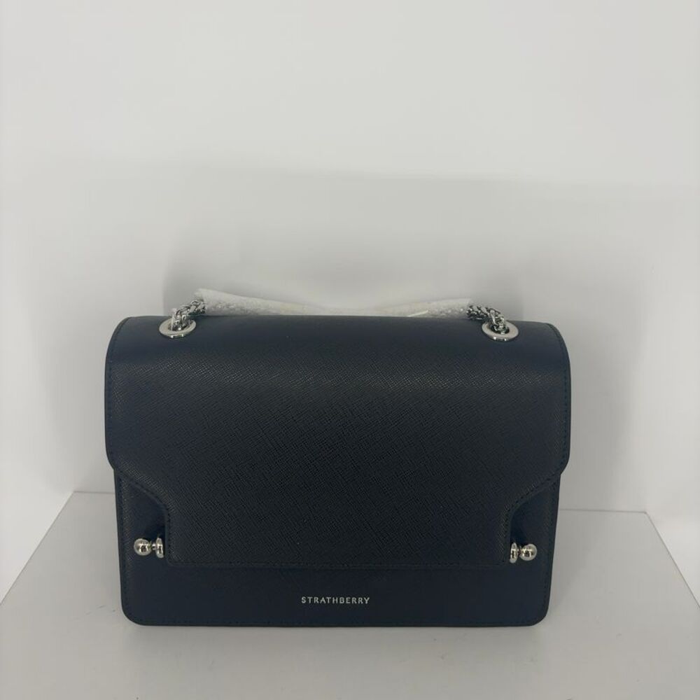Strathberry Black Leather Shoulder Bag